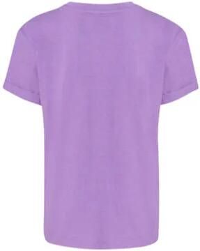 Shoeby T-shirt met printopdruk paars Meisjes Katoen Ronde hals Printopdruk 110 116