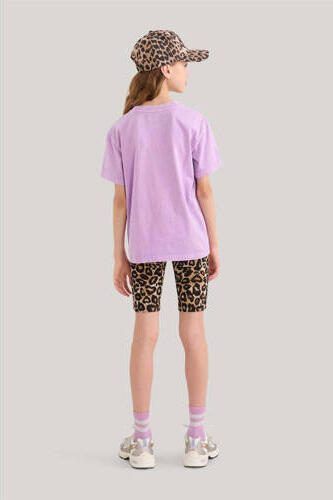 Shoeby T-shirt met printopdruk paars Meisjes Katoen Ronde hals Printopdruk 134 140 - Foto 2