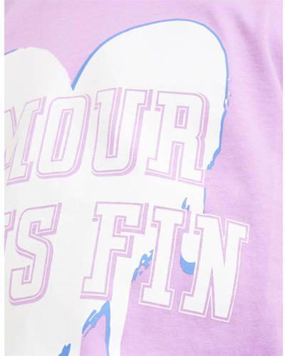 Shoeby T-shirt met printopdruk roze Meisjes Katoen Ronde hals Printopdruk 110 116 - Foto 2