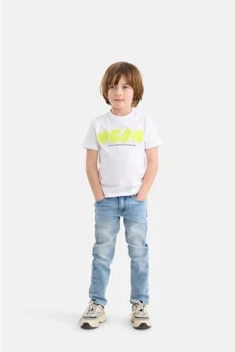 Shoeby T-shirt met printopdruk wit Jongens Katoen Ronde hals Printopdruk 110 116 - Foto 3