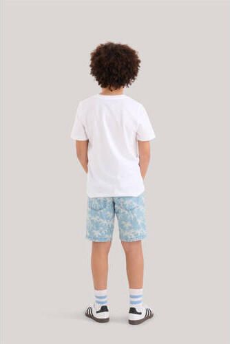 Shoeby T-shirt met printopdruk wit Jongens Katoen Ronde hals Printopdruk 122 128