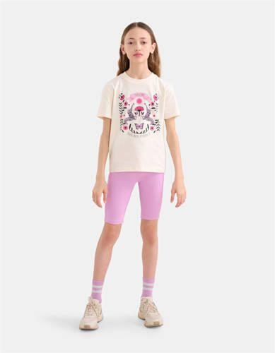 Shoeby T-shirt met printopdruk wit Meisjes Katoen Ronde hals Printopdruk 134 140 - Foto 2