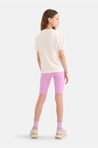 Shoeby T-shirt met printopdruk wit Meisjes Katoen Ronde hals Printopdruk 134 140 - Foto 3