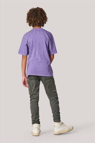 Shoeby T-shirt paars Jongens Katoen Ronde hals Effen 110 116 - Foto 3