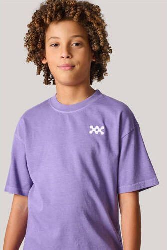 Shoeby T-shirt paars Jongens Katoen Ronde hals Effen 110 116 - Foto 2