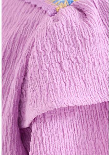 Shoeby T-shirt paars Meisjes Polyester Ronde hals Effen 134 140