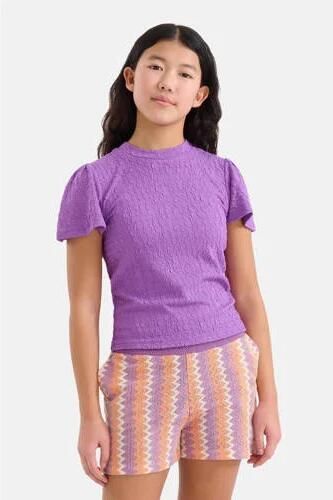 Shoeby T-shirt paars Meisjes Viscose Ronde hals Effen 110 116 - Foto 2