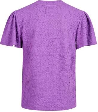 Shoeby T-shirt paars Meisjes Viscose Ronde hals Effen 110 116 - Foto 3