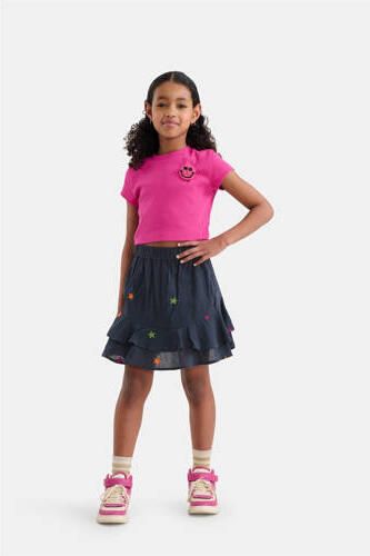 Shoeby T-shirt roze Meisjes Katoen Ronde hals Effen 110 116
