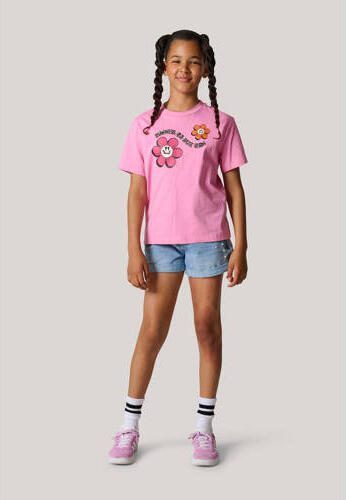 Shoeby T-shirt roze Meisjes Katoen Ronde hals Effen 110 116 - Foto 2