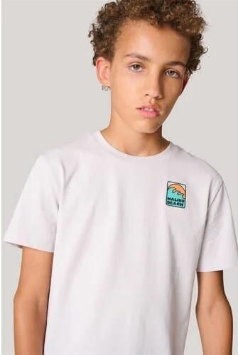 Shoeby T-shirt wit Jongens Katoen Ronde hals Effen 134 140