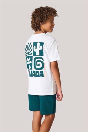 Shoeby T-shirt wit Jongens Katoen Ronde hals Effen 158 164 - Foto 2