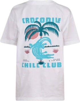 Shoeby T-shirt wit Jongens Katoen Ronde hals Effen 134 140