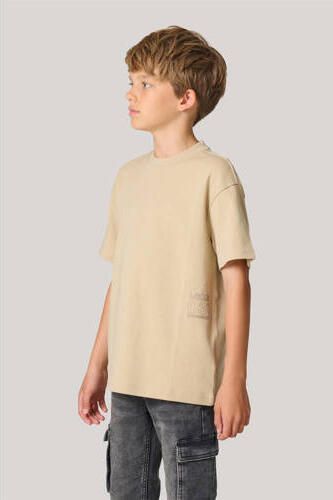 Shoeby T-shirt zand Beige Jongens Katoen Ronde hals Effen 110 116 - Foto 3
