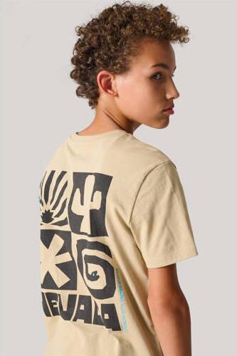 Shoeby T-shirt zand Beige Jongens Katoen Ronde hals Effen 134 140