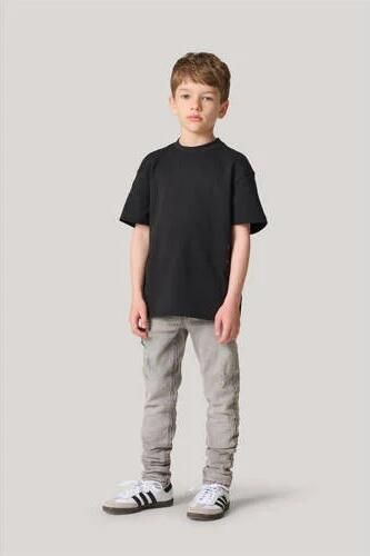 Shoeby T-shirt zwart Jongens Katoen Ronde hals Effen 122 128 - Foto 5
