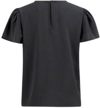 Shoeby T-shirt zwart Meisjes Polyester Ronde hals Effen 110 116