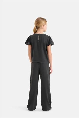 Shoeby T-shirt zwart Meisjes Polyester Ronde hals Effen 110 116 - Foto 2