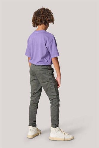 Shoeby tapered fit cargobroek grijs Jongens Katoen Effen 110 116 - Foto 2