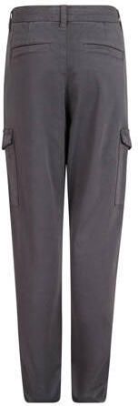 Shoeby tapered fit cargobroek grijs Jongens Katoen Effen 122 128
