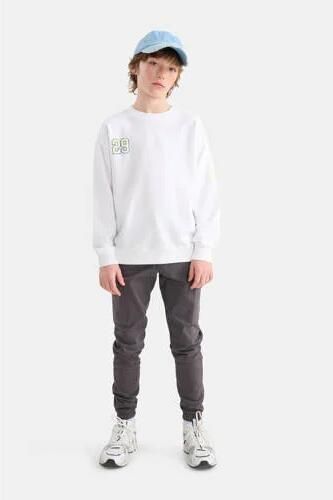 Shoeby tapered fit cargobroek grijs Jongens Katoen Effen 122 128 - Foto 3