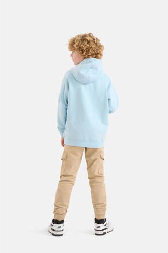 Shoeby tapered fit cargobroek zand Beige Jongens Katoen Effen 122 128 - Foto 4