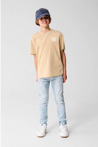 Shoeby tapered fit jeans bleached Blauw Jongens Katoen Effen 104 - Foto 3