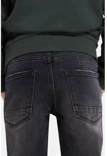 Shoeby tapered fit jeans donkergrijs Jongens Denim Effen 104 - Foto 3