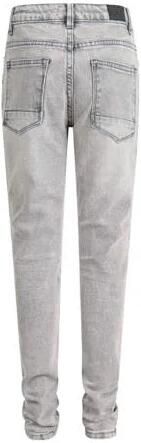Shoeby tapered fit jeans grey denim Grijs Jongens Stretchdenim Effen 158