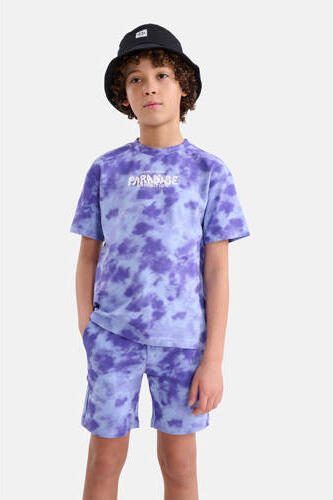 Shoeby tie-dye sweatshort paars lila Korte broek Jongens Katoen Tie-dye 110 116 - Foto 2