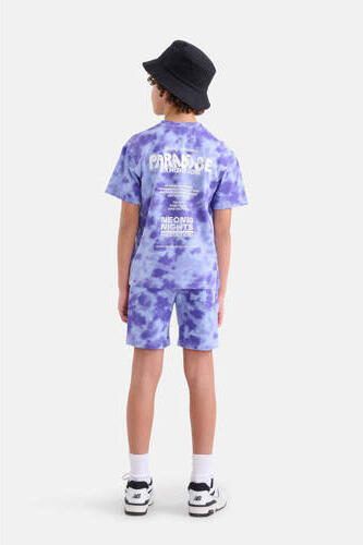 Shoeby tie-dye sweatshort paars lila Korte broek Jongens Katoen Tie-dye 110 116 - Foto 3