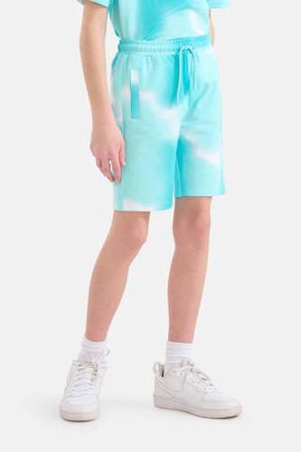 Shoeby tie-dye sweatshort turquoise wit Korte broek Blauw Jongens Katoen 122 128 - Foto 2