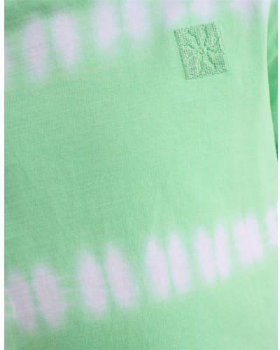 Shoeby tie-dye T-shirt appeltjesgroen wit Jongens Katoen Ronde hals Tie-dye 146 152 - Foto 2