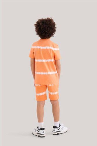 Shoeby tie-dye T-shirt oranje Jongens Katoen Ronde hals Tie-dye 110 116 - Foto 2