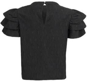 Shoeby top met textuur zwart Meisjes Polyester Ronde hals Effen 170 176 - Foto 3