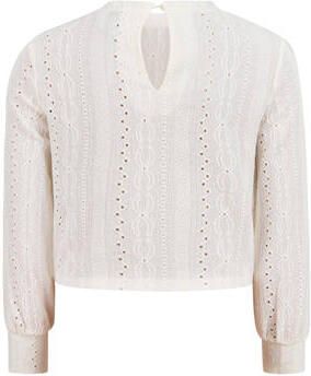 Shoeby top offwhite Wit Meisjes Polyacryl Ronde hals Effen 134 140