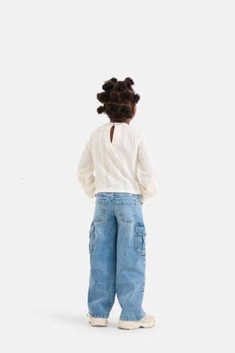 Shoeby top offwhite Wit Meisjes Polyester Ronde hals Effen 110 116 - Foto 4