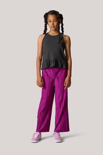 Shoeby wide leg broek paars Meisjes Polyester Effen 110 116 - Foto 3