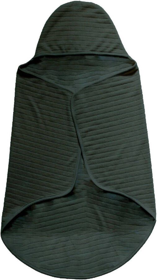 Snoozebaby badcape Dark Green Handdoek badcape Groen Effen