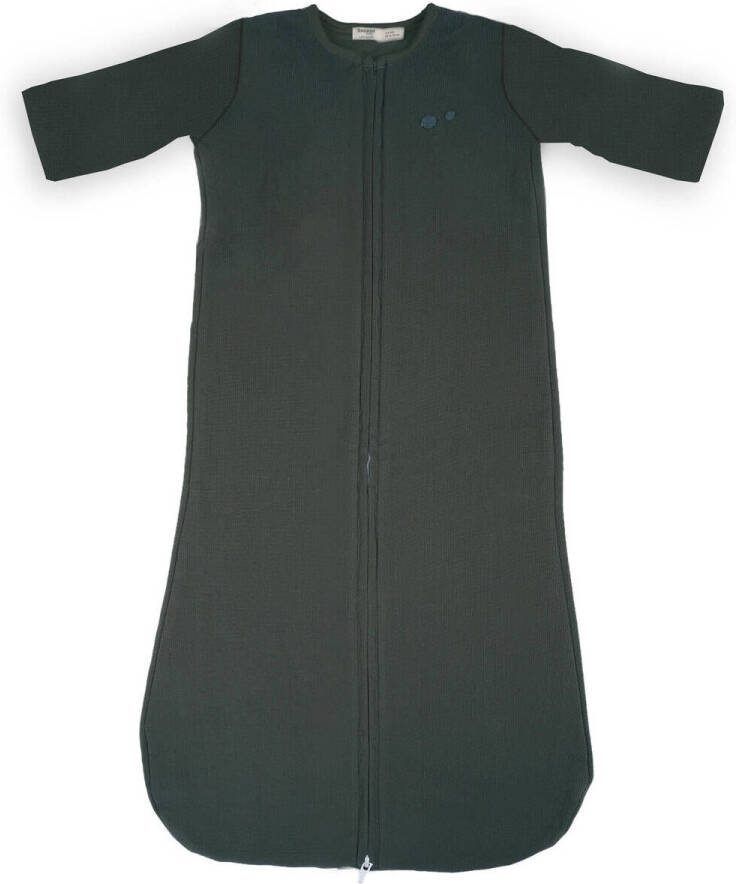 Snoozebaby baby slaapzak Dark Green Babyslaapzak Groen Effen 70 - Foto 3