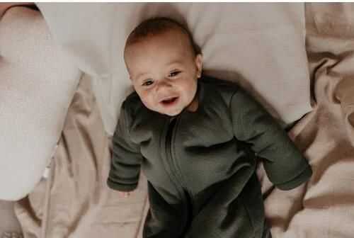 Snoozebaby baby slaapzak Dark Green Babyslaapzak Groen Effen 70 - Foto 4