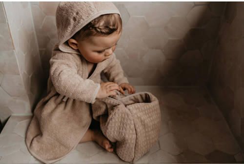 Snoozebaby badjas Desert Sand Beige Katoen Capuchon Effen 74 80 - Foto 2