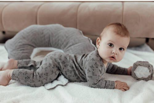 Snoozebaby boxpak cloudy grey Romper Grijs Katoen Ronde hals 50 56