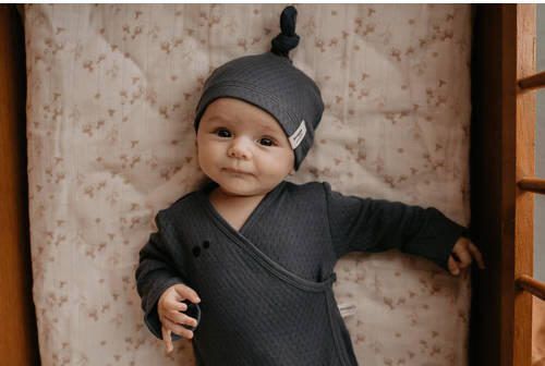 Snoozebaby geboortepakje cocoon incl mutsje Babyslaapzak Blauw Effen - Foto 2