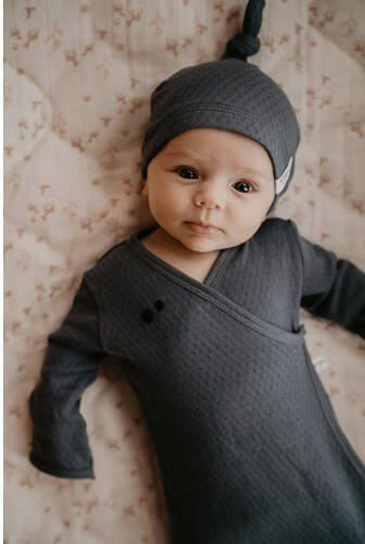 Snoozebaby geboortepakje cocoon incl mutsje Babyslaapzak Blauw Effen - Foto 3