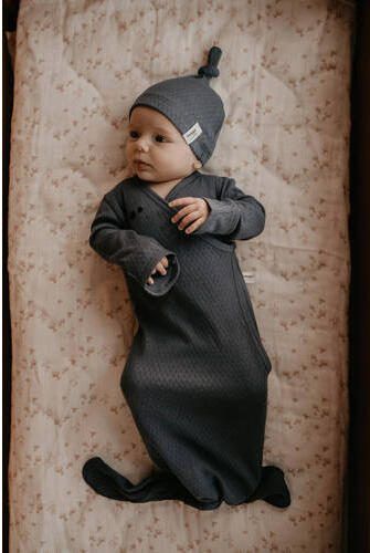Snoozebaby geboortepakje cocoon incl mutsje Babyslaapzak Blauw Effen - Foto 4