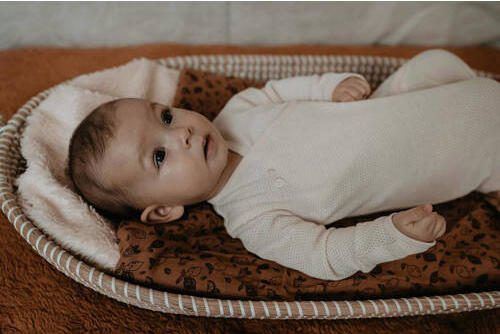 Snoozebaby geboortepakje cocoon incl mutsje Babyslaapzak Ecru Effen - Foto 4