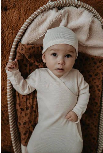 Snoozebaby geboortepakje cocoon incl mutsje Babyslaapzak Ecru Effen - Foto 2