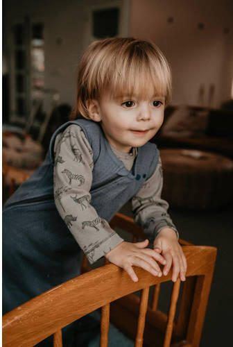 Snoozebaby mouwloze slaapzak TOG 1 Babyslaapzak Blauw Effen 70 - Foto 4