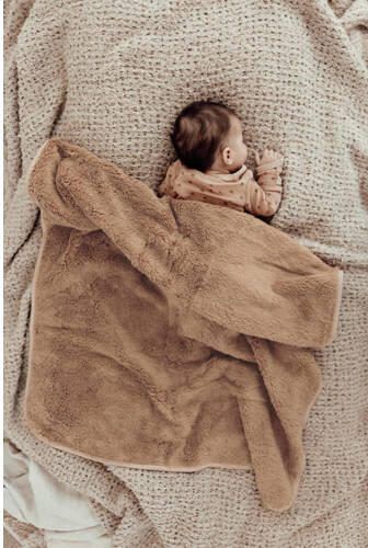 Snoozebaby wiegdeken roze Babydeken Effen | Babydeken van